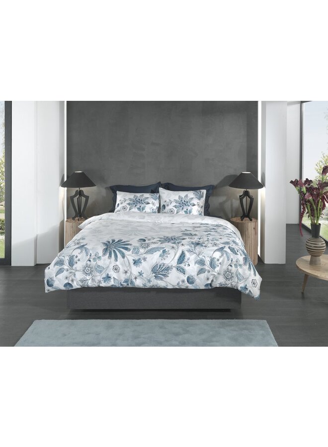 Heckett & Lane Dekbedovertrek Asia Wit - Katoensatijn