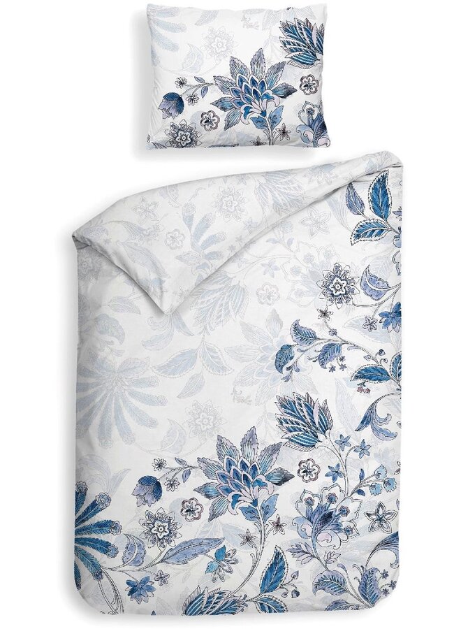 Heckett & Lane Dekbedovertrek Asia Wit - Katoensatijn