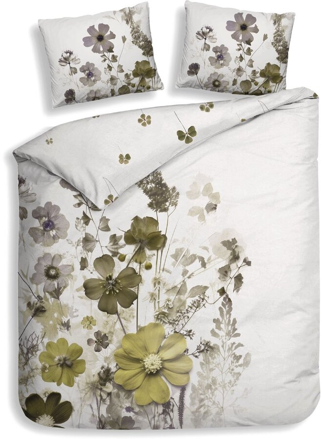 Heckett & Lane Dekbedovertrek Liepa Wit - Katoensatijn