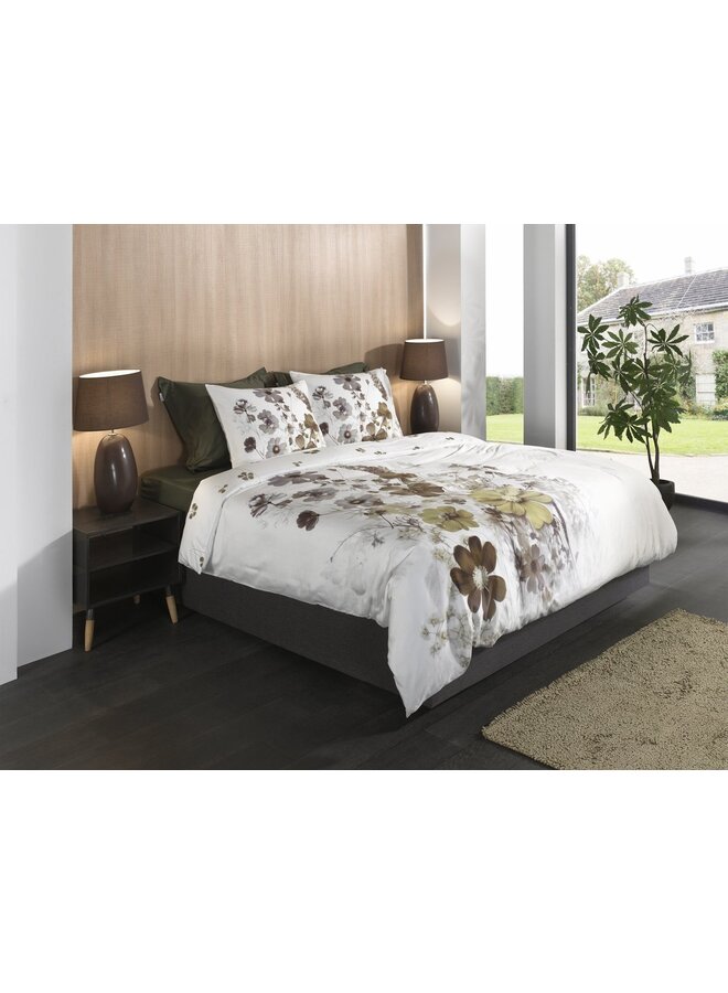 Heckett & Lane Dekbedovertrek Liepa Wit - Katoensatijn