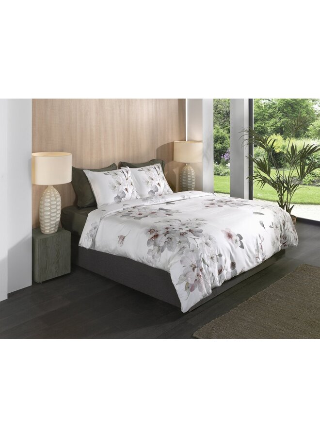 Heckett & Lane Dekbedovertrek Fai Creme - Katoensatijn