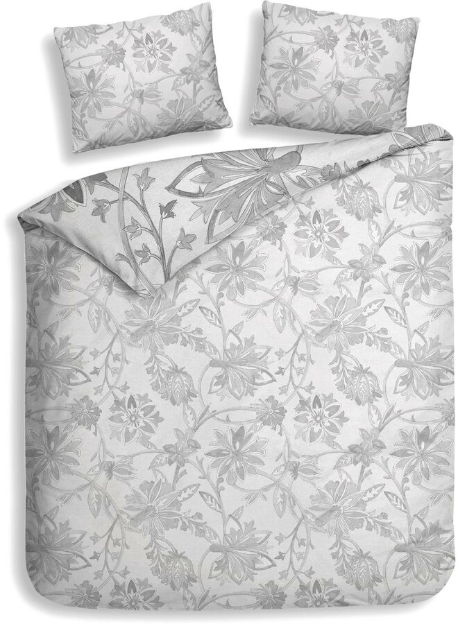 Heckett & Lane Dekbedovertrek Neva Grijs - Katoensatijn
