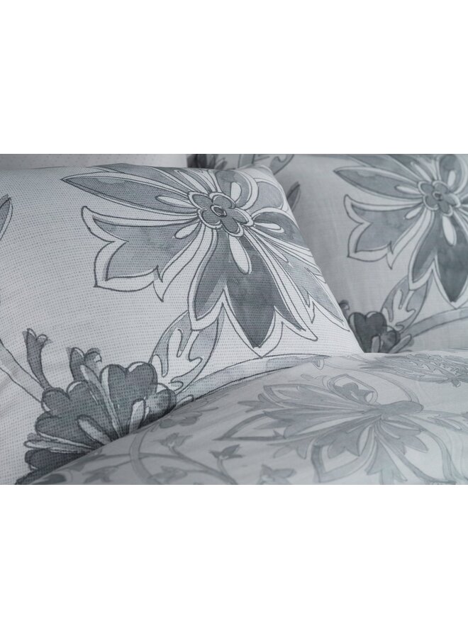 Heckett & Lane Dekbedovertrek Neva Grijs - Katoensatijn