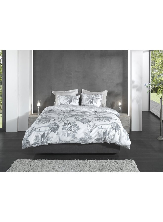 Heckett & Lane Dekbedovertrek Neva Grijs - Katoensatijn