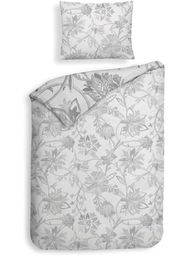 Heckett & Lane Dekbedovertrek Neva Grijs - Katoensatijn