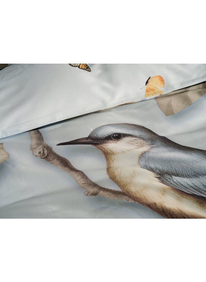 Heckett & Lane Dekbedovertrek Daina Blauw - Katoensatijn