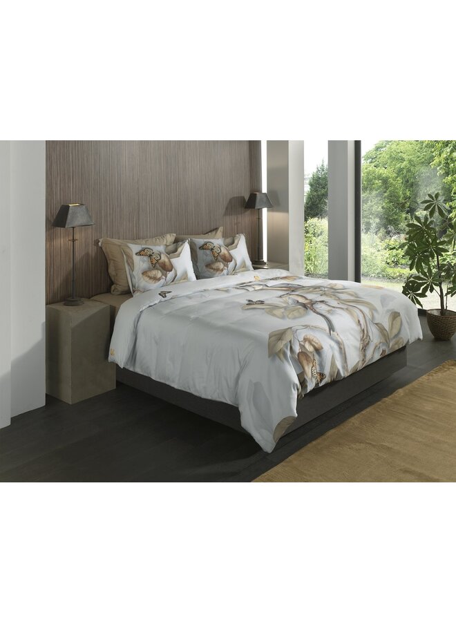 Heckett & Lane Dekbedovertrek Daina Blauw - Katoensatijn