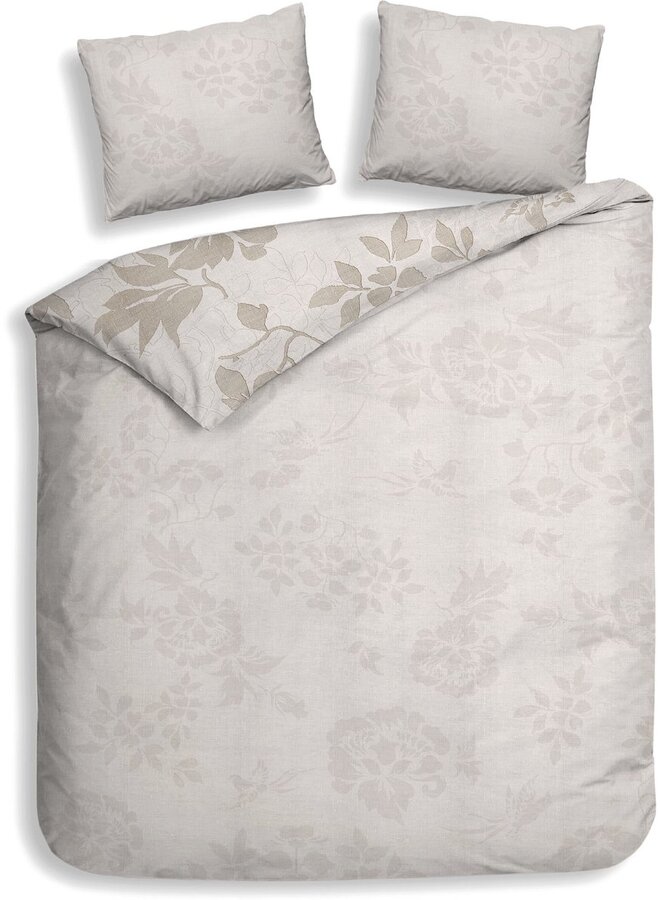 Heckett & Lane Dekbedovertrek Ling Beige - Katoensatijn