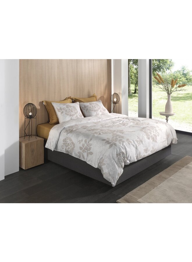 Heckett & Lane Dekbedovertrek Ling Beige - Katoensatijn