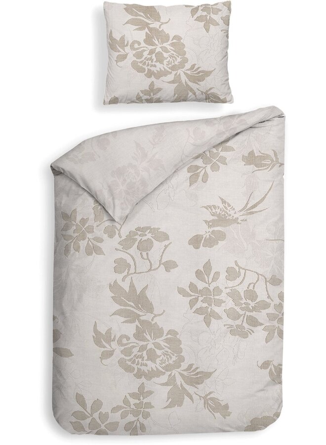 Heckett & Lane Dekbedovertrek Ling Beige - Katoensatijn