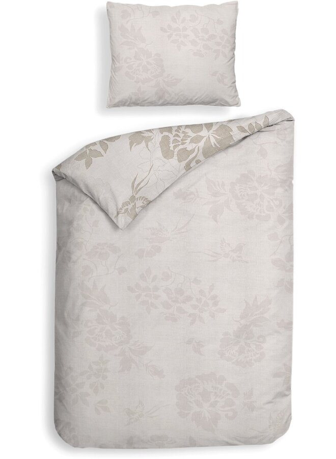 Heckett & Lane Dekbedovertrek Ling Beige - Katoensatijn