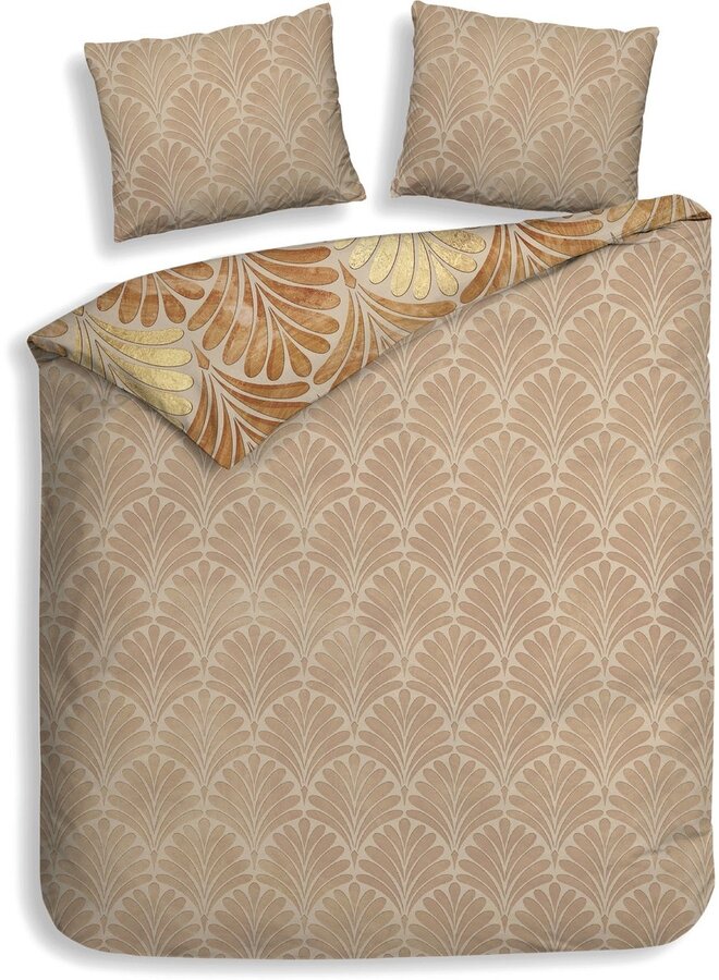 Heckett & Lane Dekbedovertrek Elif Oranje - Katoensatijn