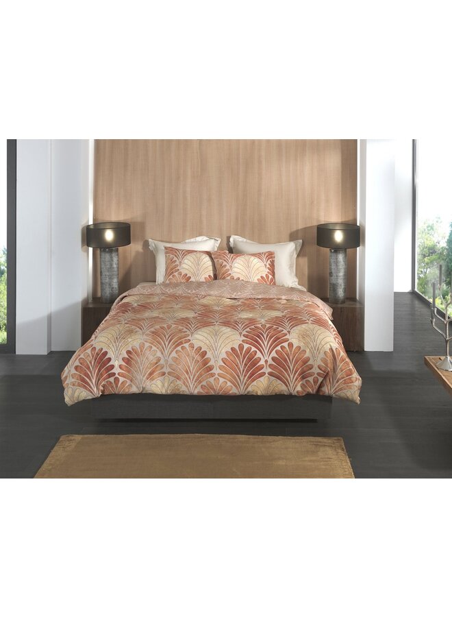 Heckett & Lane Dekbedovertrek Elif Oranje - Katoensatijn