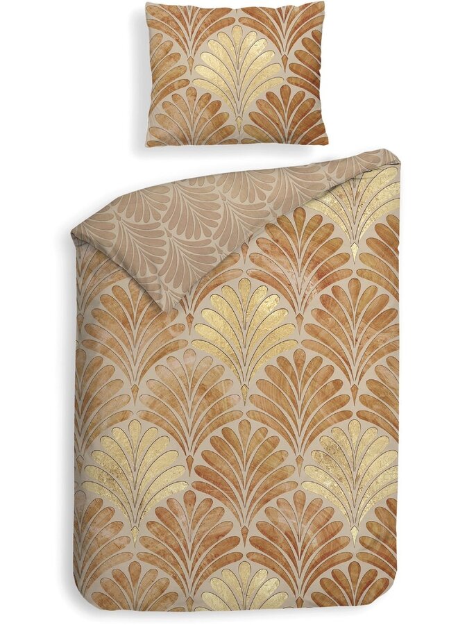 Heckett & Lane Dekbedovertrek Elif Oranje - Katoensatijn