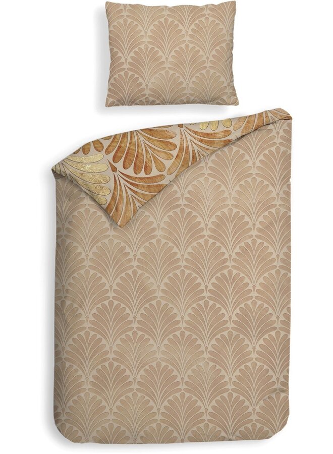 Heckett & Lane Dekbedovertrek Elif Oranje - Katoensatijn