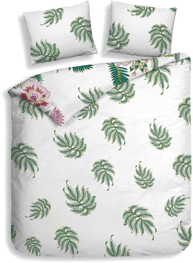 Heckett & Lane Dekbedovertrek Tiera Wit - Katoensatijn