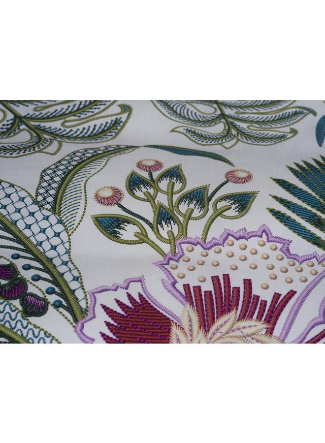 Heckett & Lane Dekbedovertrek Tiera Wit - Katoensatijn