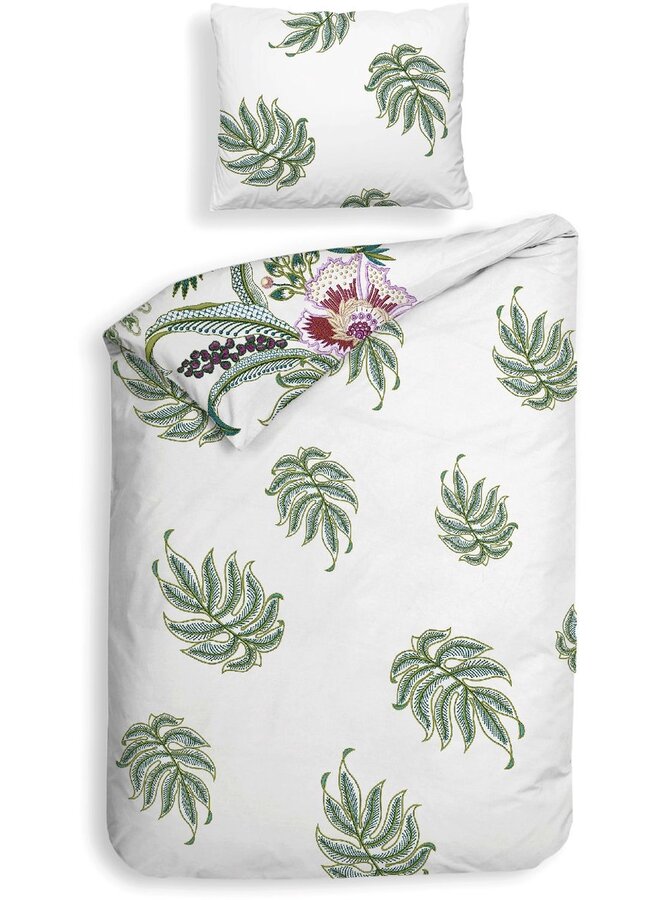 Heckett & Lane Dekbedovertrek Tiera Wit - Katoensatijn