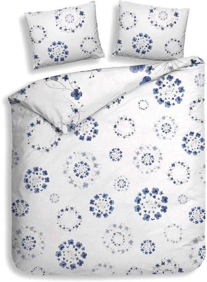 Heckett & Lane Dekbedovertrek Zoe Wit - Katoensatijn