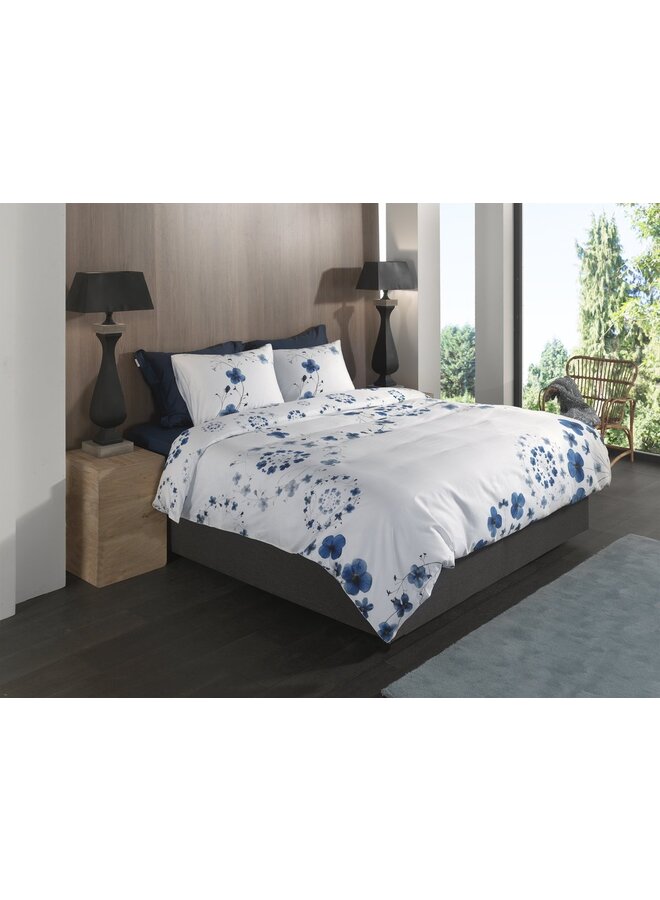 Heckett & Lane Dekbedovertrek Zoe Wit - Katoensatijn