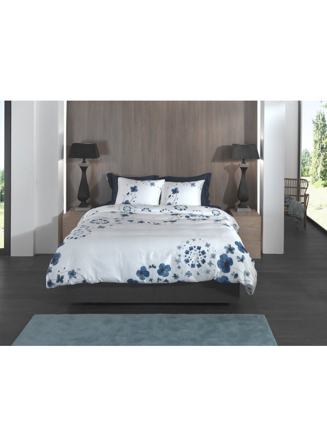 Heckett & Lane Dekbedovertrek Zoe Wit - Katoensatijn