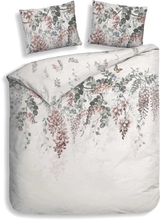 Heckett & Lane Dekbedovertrek Nina Wit - Katoensatijn