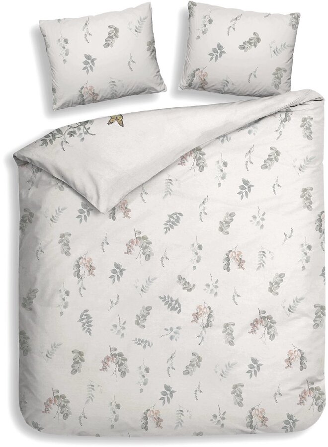 Heckett & Lane Dekbedovertrek Nina Wit - Katoensatijn