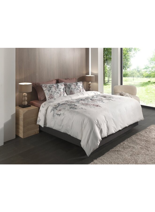 Heckett & Lane Dekbedovertrek Nina Wit - Katoensatijn