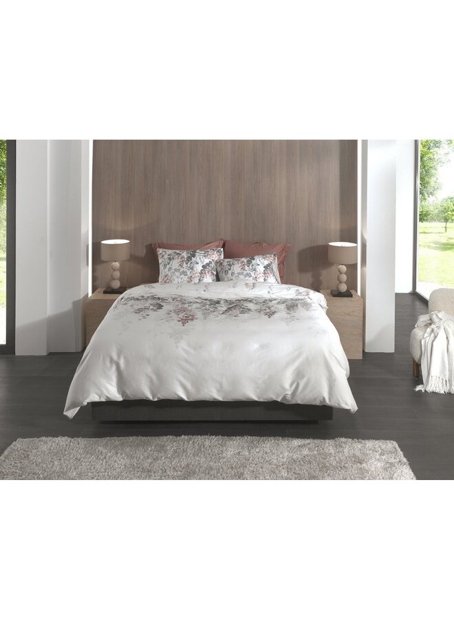 Heckett & Lane Dekbedovertrek Nina Wit - Katoensatijn