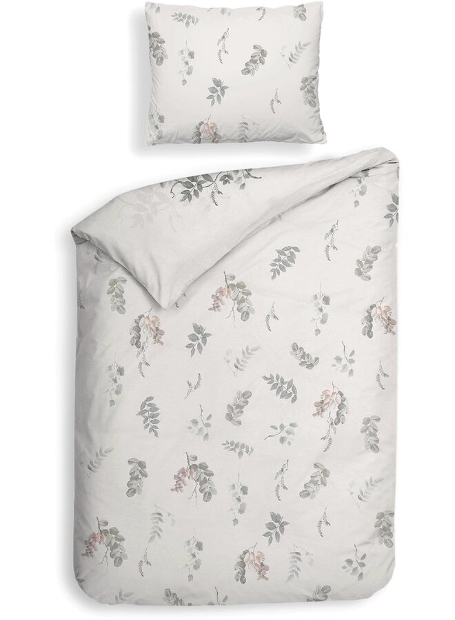 Heckett & Lane Dekbedovertrek Nina Wit - Katoensatijn