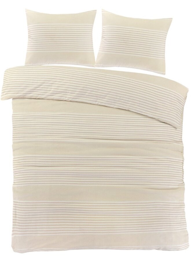 Dekbedovertrek Davos Beige - Flanel  PL3