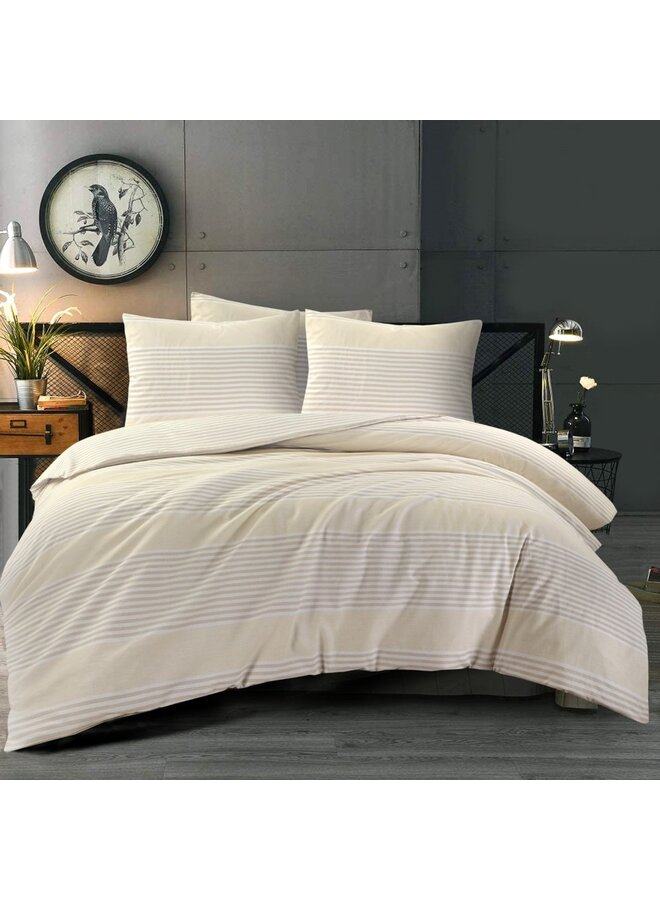 Day Dream Dekbedovertrek Davos Beige - Flanel