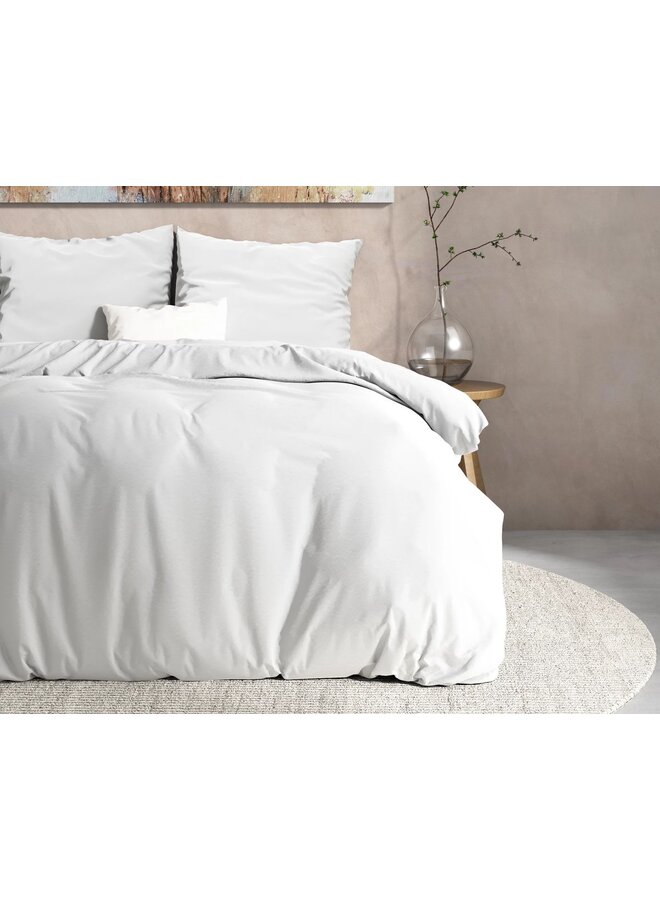 Dreamhouse Dekbedovertrek Mendez Uni Wit - Flanel