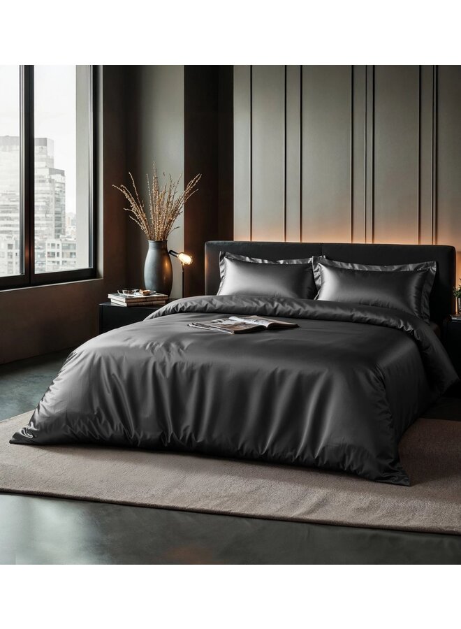 Sleeptime Satijn Dekbedovertrek Antraciet