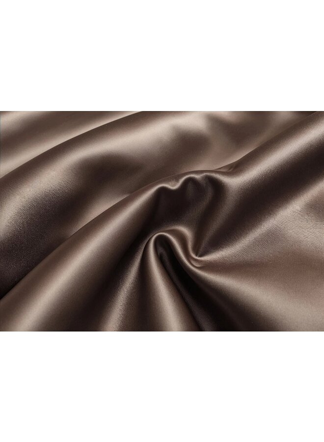 Sleeptime Dekbedovertrek Uni Glossy Bruin - Satijn
