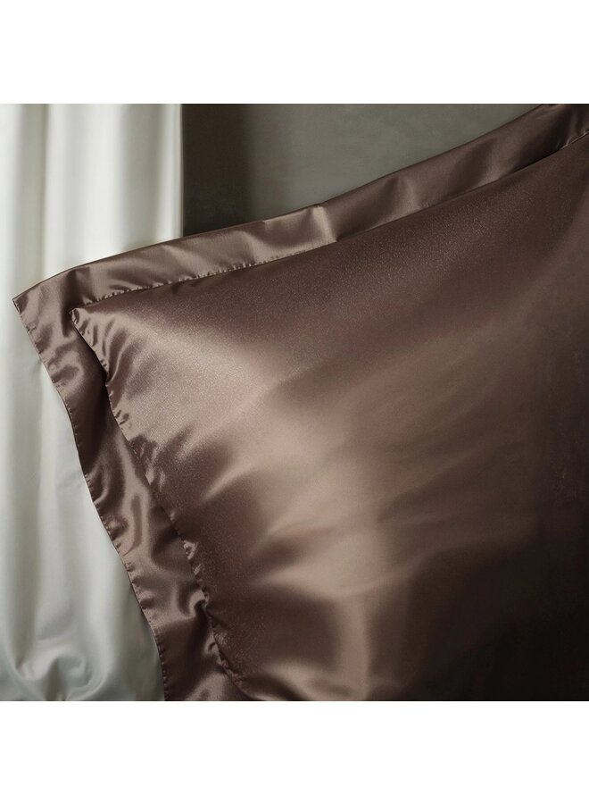 Sleeptime Dekbedovertrek Uni Glossy Bruin - Satijn