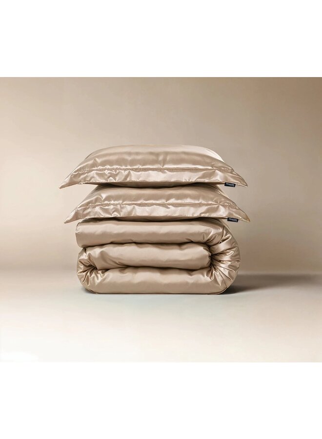 Sleeptime Dekbedovertrek Uni Glossy Taupe - Satijn