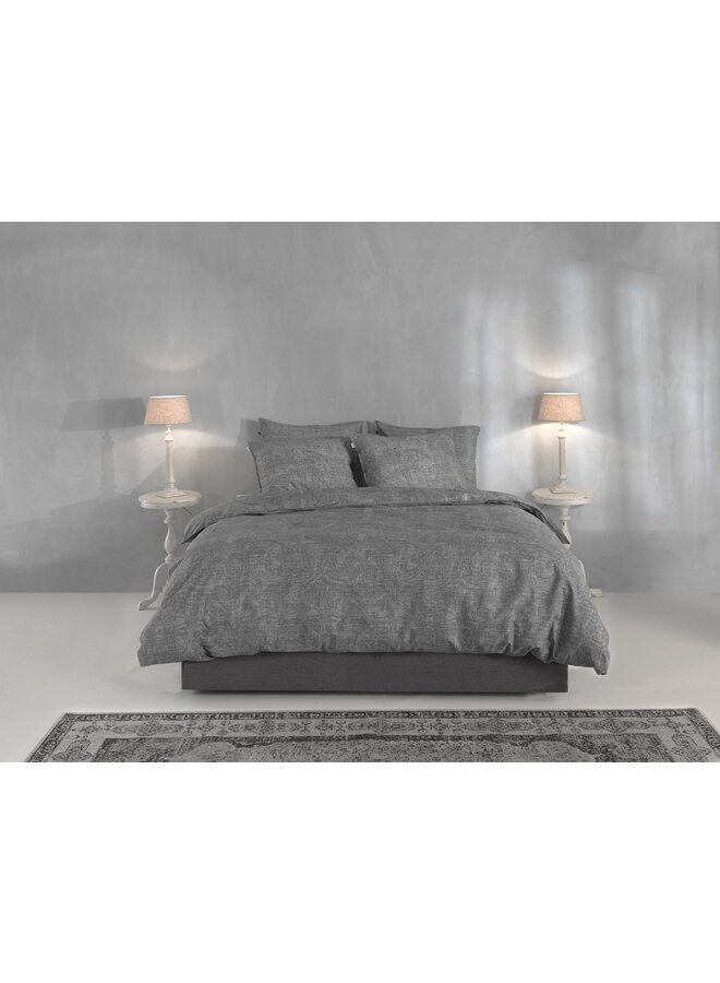 ZO! Home Dekbedovertrek Paisley-di-Lino Antraciet - Katoen