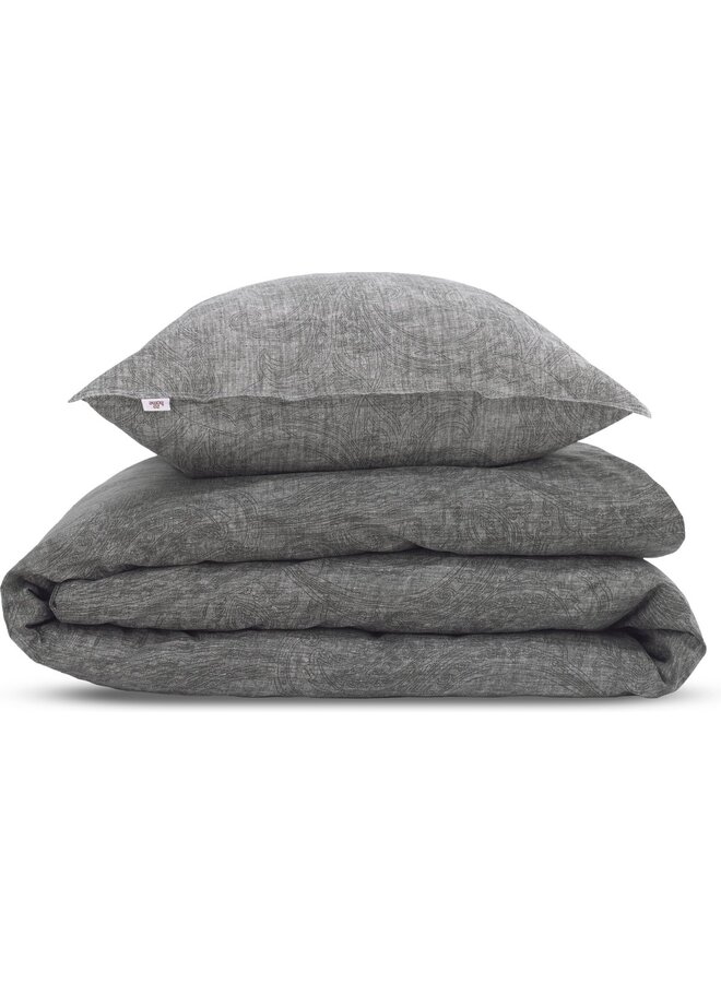 ZO! Home Dekbedovertrek Paisley-di-Lino Antraciet - Katoen