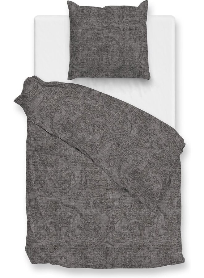 ZO! Home Dekbedovertrek Paisley-di-Lino Antraciet - Katoen