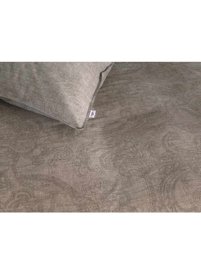 ZO! Home Dekbedovertrek Paisley-di-Lino Taupe - Katoen