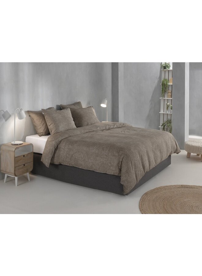 ZO! Home Dekbedovertrek Paisley-di-Lino Taupe - Katoen