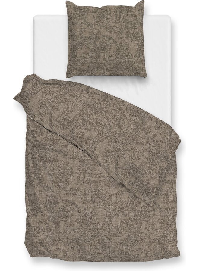 ZO! Home Dekbedovertrek Paisley-di-Lino Taupe - Katoen