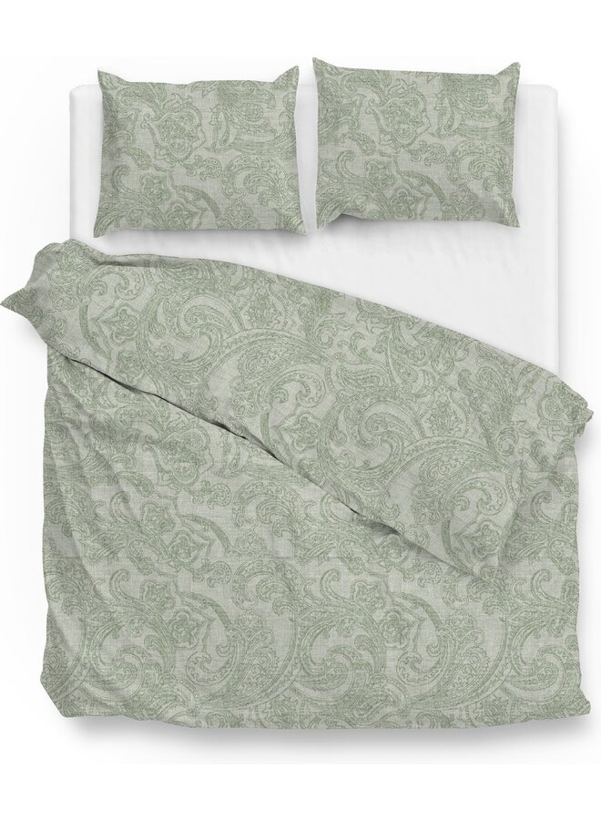 ZO! Home Katoen Dekbedovertrek Paisley Groen