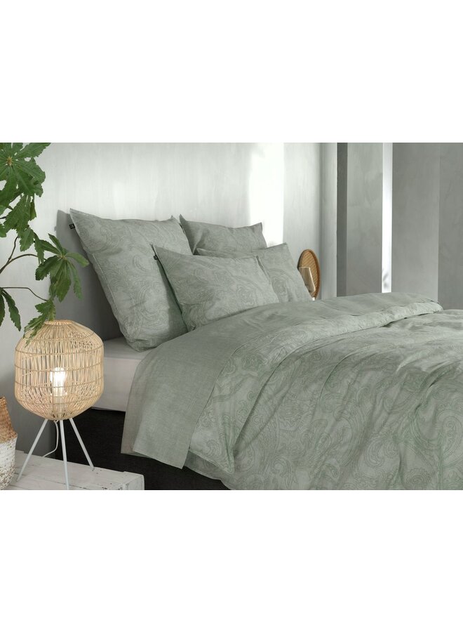 ZO! Home Dekbedovertrek Paisley-di-Lino Groen - Katoen