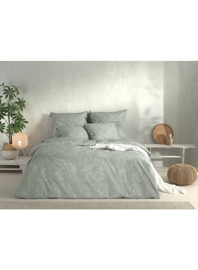 ZO! Home Dekbedovertrek Paisley-di-Lino Groen - Katoen