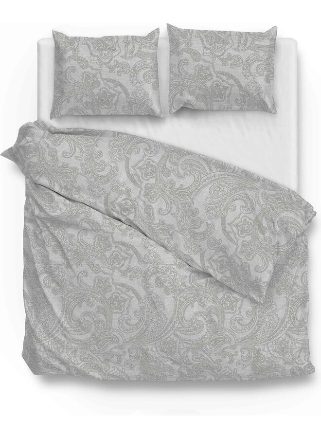 ZO! Home Dekbedovertrek Paisley-di-Lino Grijs - Katoen