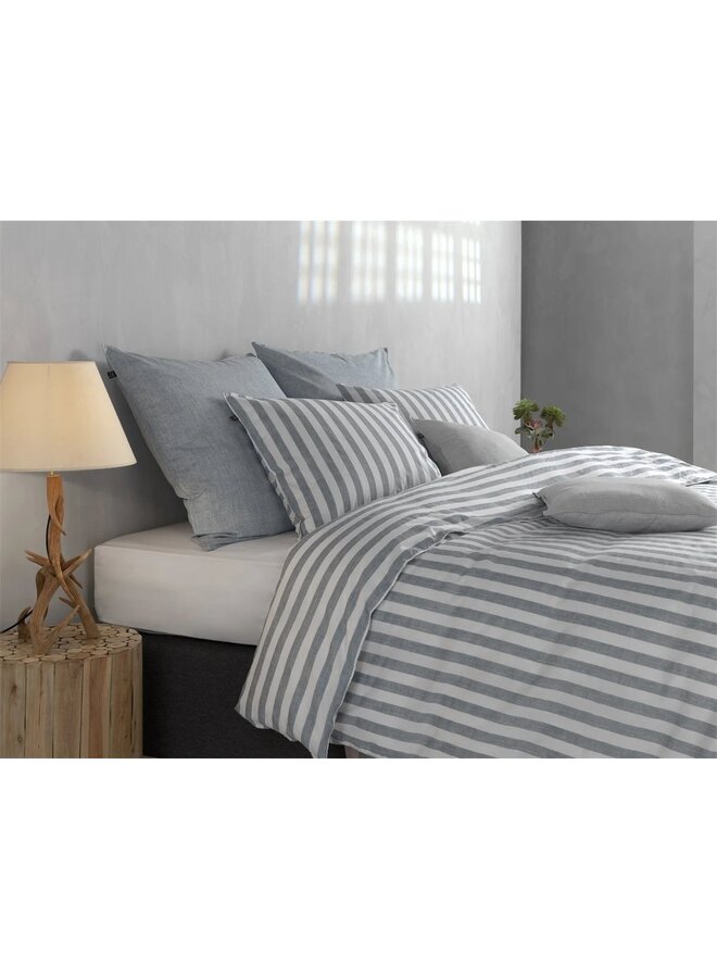 ZO! Home Dekbedovertrek Banda-di-Lino Blauw - Katoen