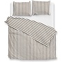 ZO! Home Katoen Dekbedovertrek Linnenlook Stripes Taupe