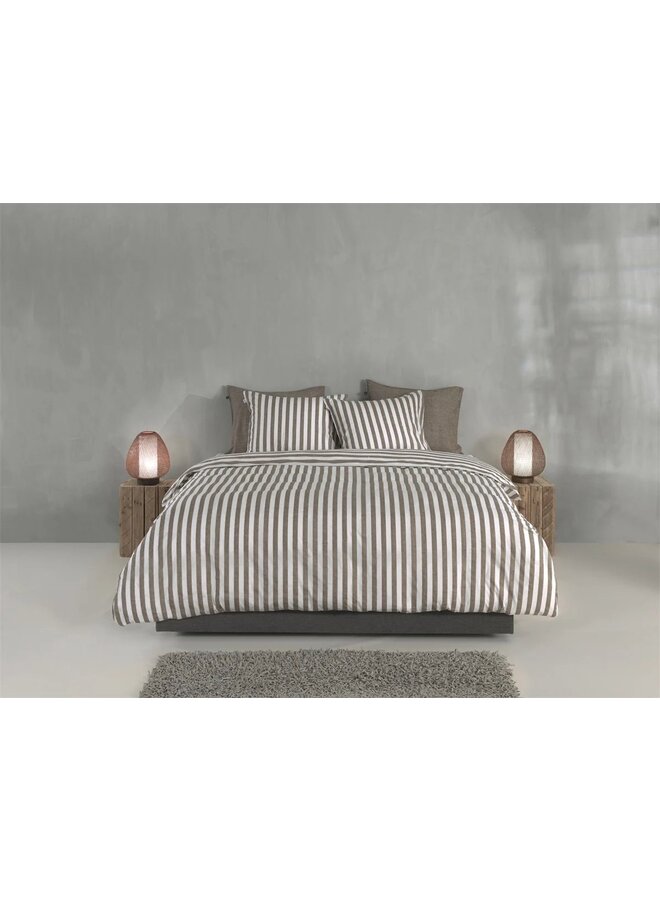 ZO! Home Dekbedovertrek Banda-di-Lino Taupe - Katoen